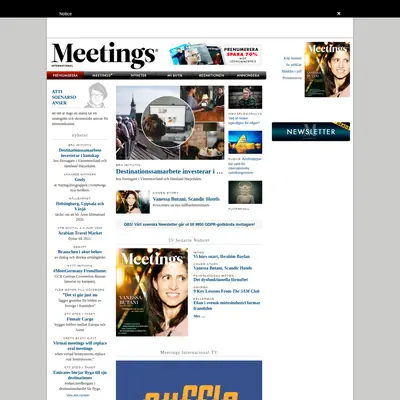 Meetings International startsida 2020