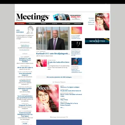 Meetings International startsida 2022