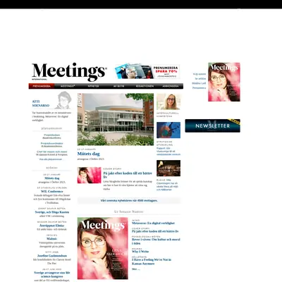 Meetings International startsida 2023