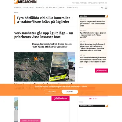 MEGAFONEN startsida 2022