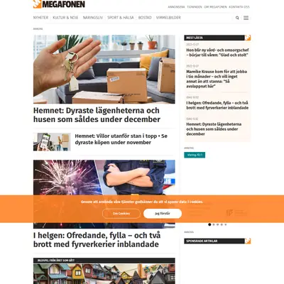 MEGAFONEN startsida 2023