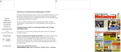 mellanbygden.nu startsida 2009