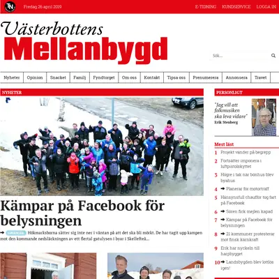 mellanbygden.nu startsida 2019