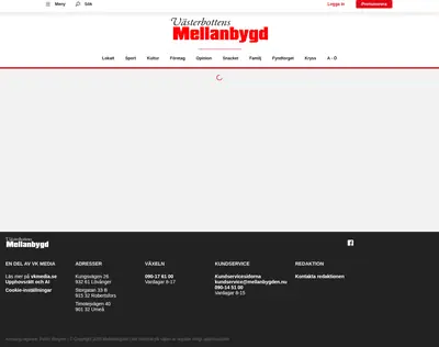 mellanbygden.nu startsida 2025