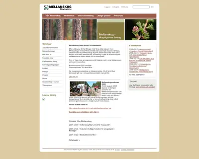 Med Mellanskog startsida 2008
