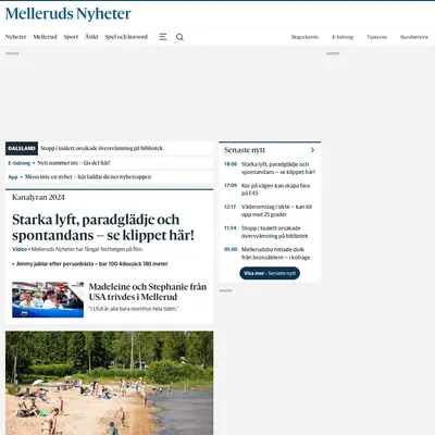MELLERUDS NYHETER startsida 2024