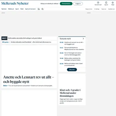 MELLERUDS NYHETER startsida 2025