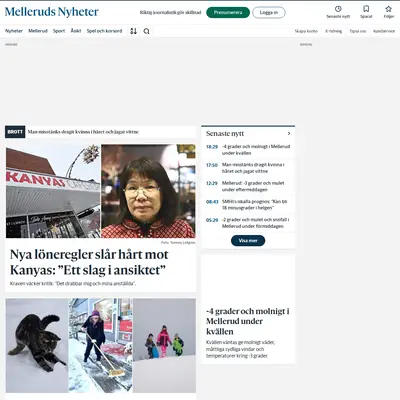 MELLERUDS NYHETER startsida 2026