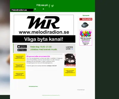 Melodiradion.se startsida 2015
