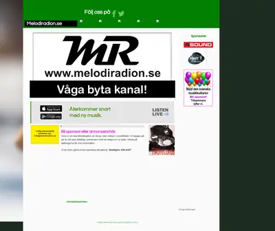 Melodiradion.se startsida 2016