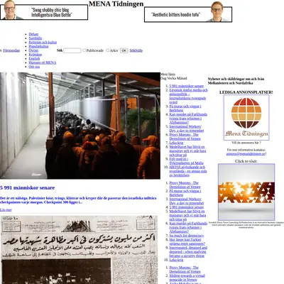 MENA Tidningen www.menatidningen.se startsida 2015