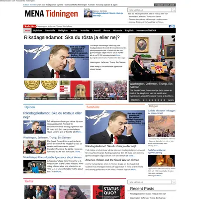 MENA Tidningen www.menatidningen.se startsida 2018