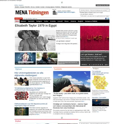 MENA Tidningen www.menatidningen.se startsida 2020
