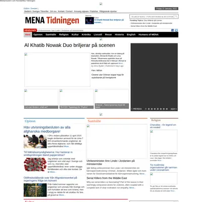 MENA Tidningen www.menatidningen.se startsida 2021