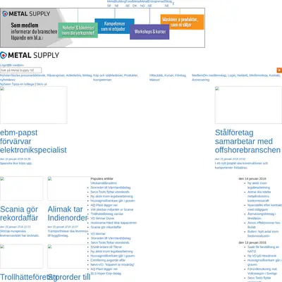 metal-supply.se startsida 2016