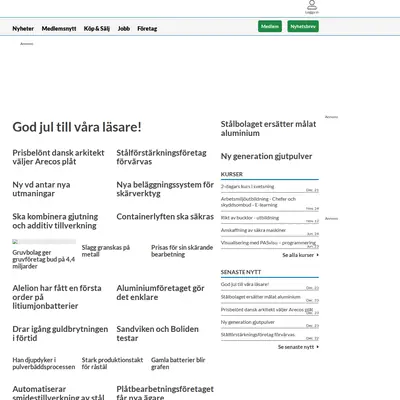 metal-supply.se startsida 2022