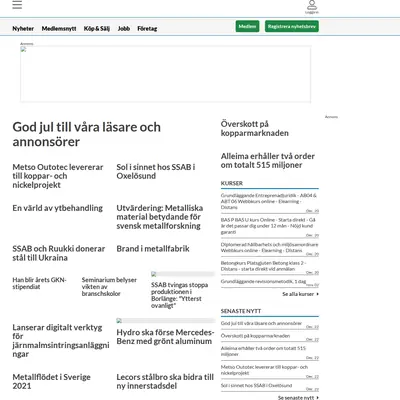 metal-supply.se startsida 2023