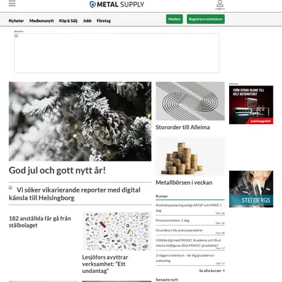 metal-supply.se startsida 2024