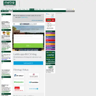 www.metrojobb.se startsida 2007