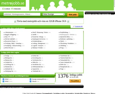 www.metrojobb.se startsida 2010
