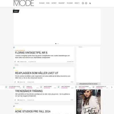 www.metromode.se startsida 2014
