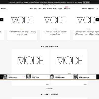 www.metromode.se startsida 2016