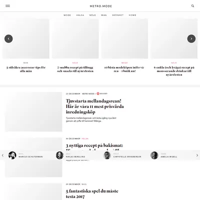 www.metromode.se startsida 2017