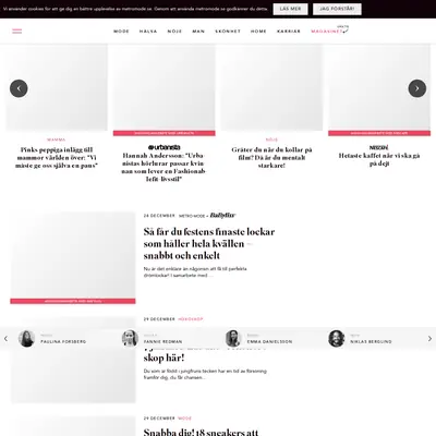 www.metromode.se startsida 2018