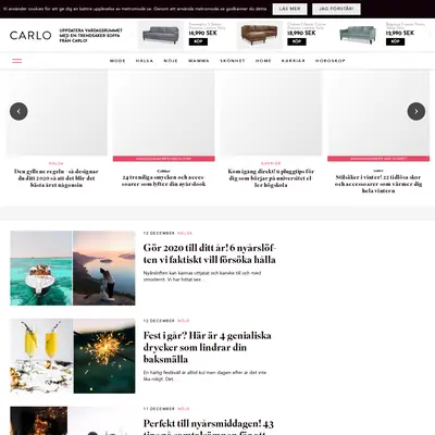 www.metromode.se startsida 2020