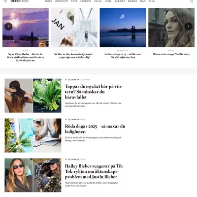 www.metromode.se startsida 2025