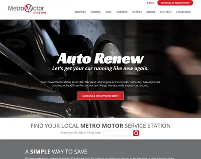 Metro Motor startsida 2019