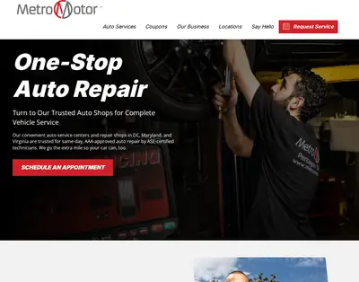 Metro Motor startsida 2025