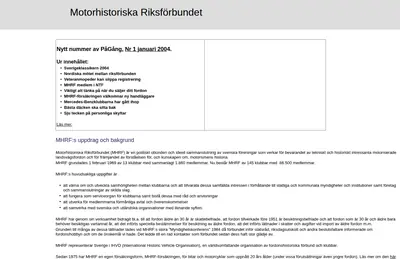 BSA BLADET startsida 2004