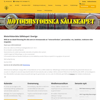 Motorhistoriskt magasin startsida 2023