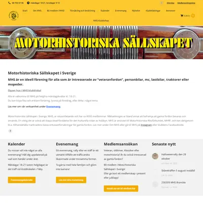 Motorhistoriskt magasin startsida 2024