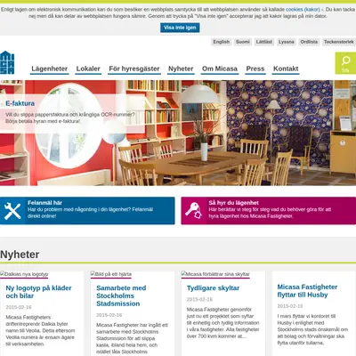 www.micasa.se startsida 2015