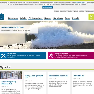 www.micasa.se startsida 2016