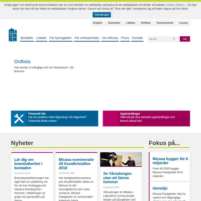 www.micasa.se startsida 2018