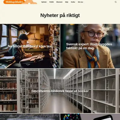 Middagsbladet.se startsida 2024