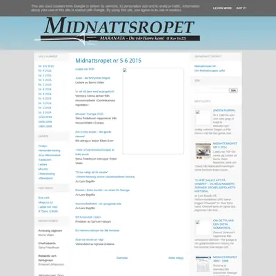 Midnattsropet startsida 2015