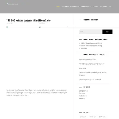 Midnattsropet startsida 2020