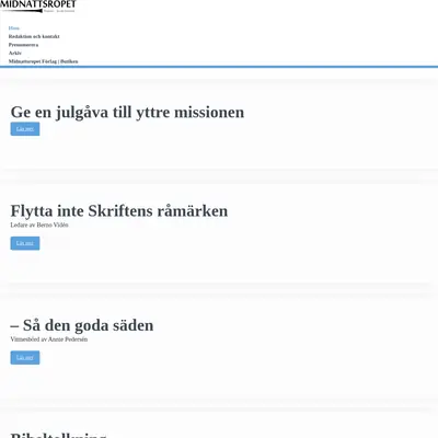 Midnattsropet startsida 2023