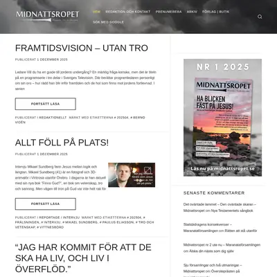 Midnattsropet startsida 2026