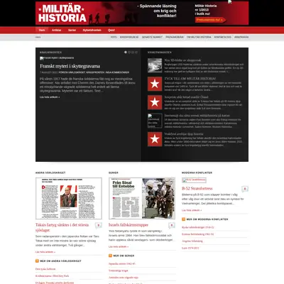 www.militarhistoria.se startsida 2013
