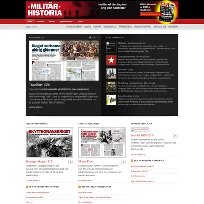 www.militarhistoria.se startsida 2014