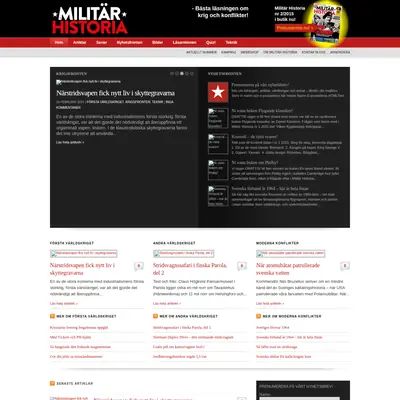 www.militarhistoria.se startsida 2015