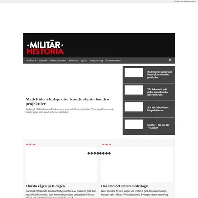 www.militarhistoria.se startsida 2017