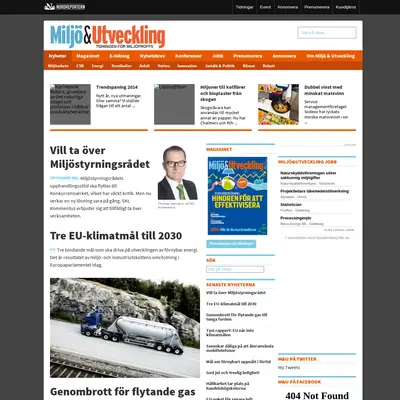 Miljö & Utveckling startsida 2014