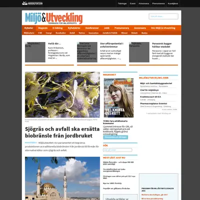 Miljö & Utveckling startsida 2015