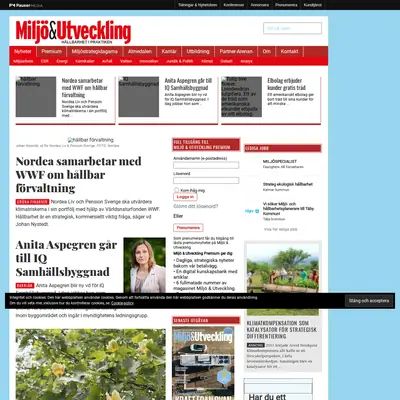 Miljö & Utveckling startsida 2019